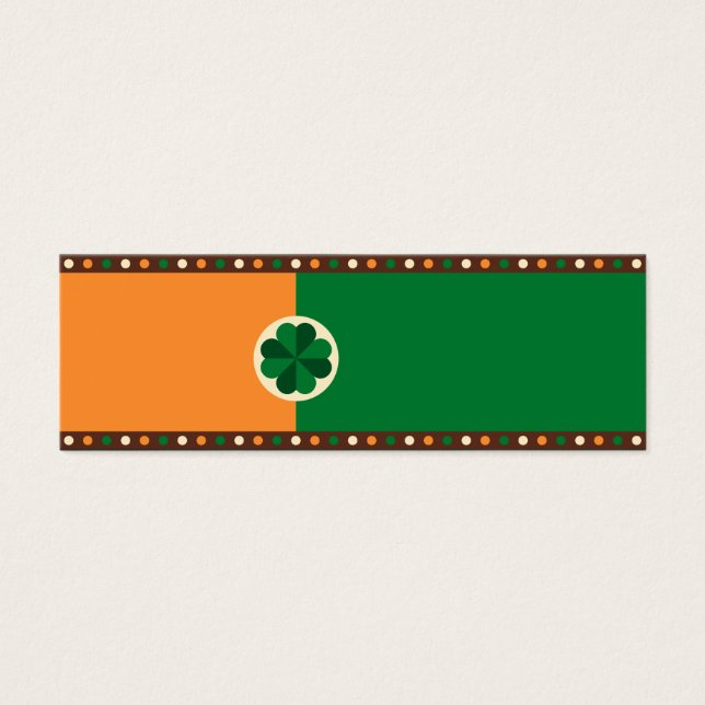 St patrick's day Irish Flagga Shamrock Litet Visitkort (Framsidan)