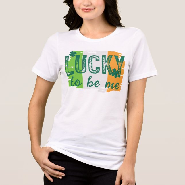St. Patrick's Day Irish Flagga T-Shirt (Framsida)