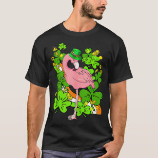 St Patricks Day Irish Flamingo Shamrock Saint Patt T Shirt
