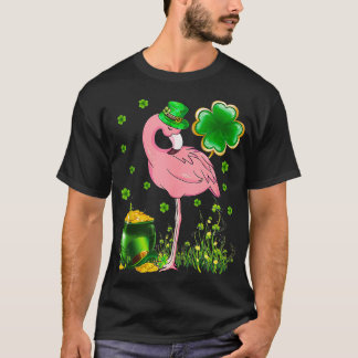 St Patricks Day Irish Flamingo Shamrock Saint Patt T Shirt
