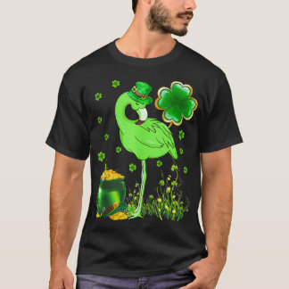 St Patricks Day Irish Flamingo Shamrock Saint Patt T Shirt