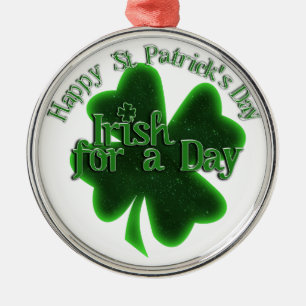 St. Patrick's Day Irish för en dag Julgransprydnad Metall