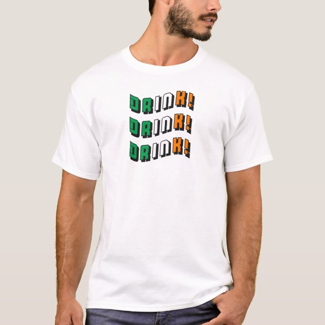 St patricks day Irish Funny Cute Drinking T Shirt (Framsida)