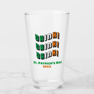 St patricks day Irish Funny Drinking Beer Pint Glaskopp
