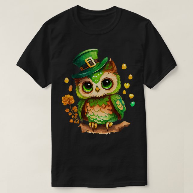 St Patricks Day Irish Funny Owl Saint Patricks Day T Shirt (Design framsida)