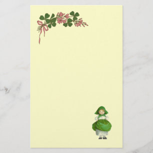 ST PATRICK'S DAY- IRISH GIRL OCH SHAMROCKER BREVPAPPER