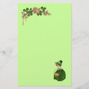 ST PATRICK'S DAY- IRISH GIRL OCH SHAMROCKER BREVPAPPER