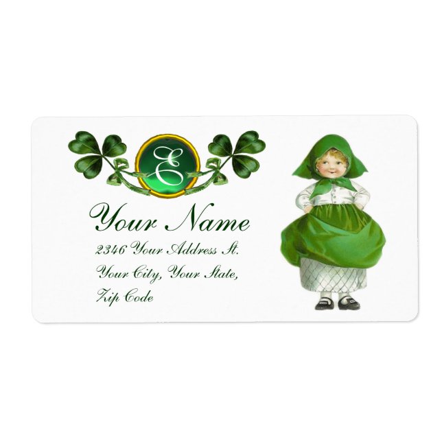 ST PATRICK'S DAY- IRISH GIRL OCH SHAMROCKER FRAKTSEDEL (Framsidan)