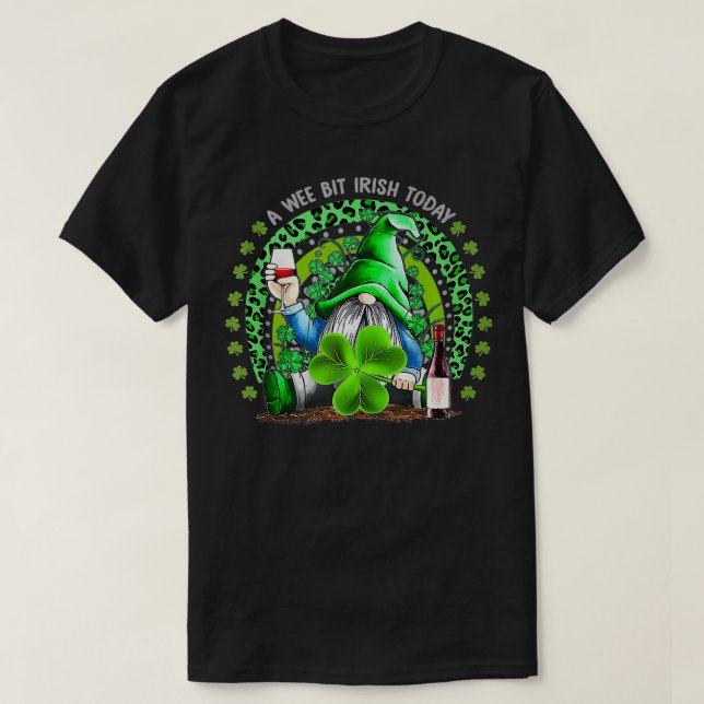 St patricks day Irish Gnome Drink Vin Shamrock Ra T Shirt (Design framsida)