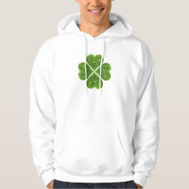 St. Patrick's day, Irish grönt glittrande klöver Hoodie