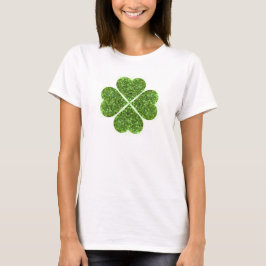 St. Patrick's day, Irish grönt glittrande klöver T Shirt