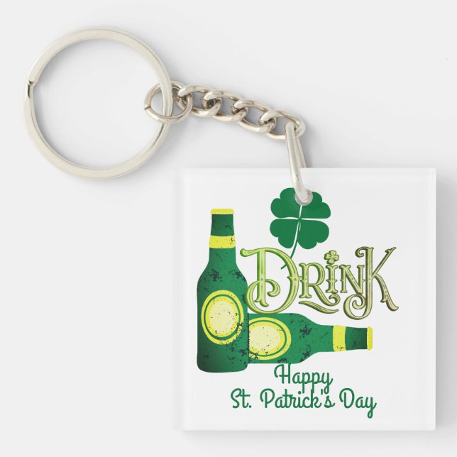 St. Patrick's Day Irish grönt hade tur Shamrock (Framsidan)