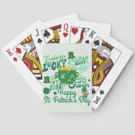 St. Patrick's Day Irish grönt hade tur Shamrock Casinokort