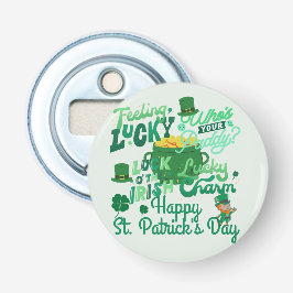 St. Patrick's Day Irish grönt hade tur Shamrock Flasköppnare