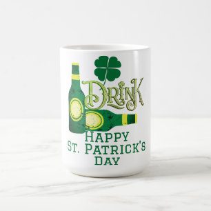 St. Patrick's Day Irish grönt hade tur Shamrock Kaffemugg
