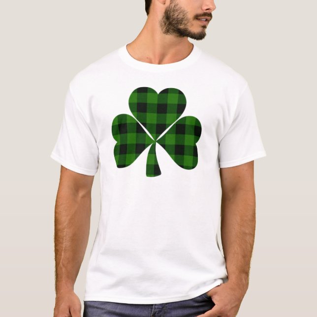 St. Patrick's day, Irish grönt plaid Shrock T Shirt (Framsida)