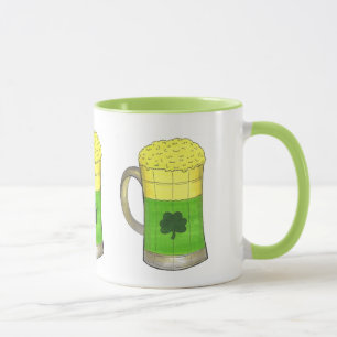 St. Patrick's Day Irish Grönt Shamrock Beer Lucky Mugg
