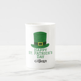 St. Patrick's Day Irish grönt som hade Shamrock Benporslin Mugg