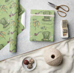 St. Patrick's Day Irish Grönt Wrapping Papper Presentpapper