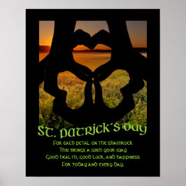 St patricks day Irish Hand Heart Shamrock S Poster
