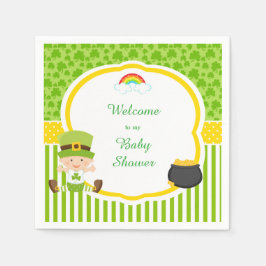 St patrick's day Irish Helgdag Boy Baby Shower Pappersservett