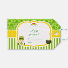 St patrick's day Irish Helgdag Boy Baby Shower Presentetikett