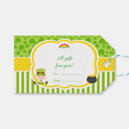 St patrick's day Irish Helgdag Girl Baby Shower Presentetikett