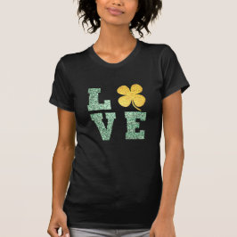 St. Patricks Day Irish Kärlek Grönt Guld Shamrock T Shirt