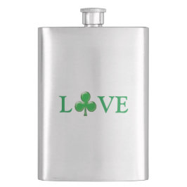 St. Patrick's Day Irish Kärlek Grönt Klöver Shamro Fickplunta