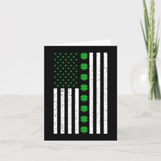 St patricks day Irish Klöver American Flagga Kort