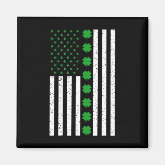 St patricks day Irish Klöver American Flagga Magnet