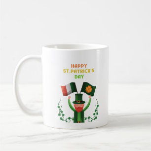 St. Patricks Day Irish- Lucky Irish Shamrock Kaffemugg