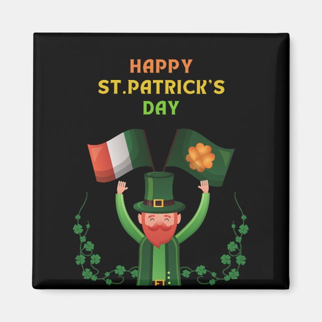 St. Patricks Day Irish- Lucky Irish Shamrock Magnet (Framsidan)