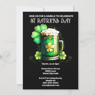 St patrick's day Irish ölturen schrock klöver Inbjudningar