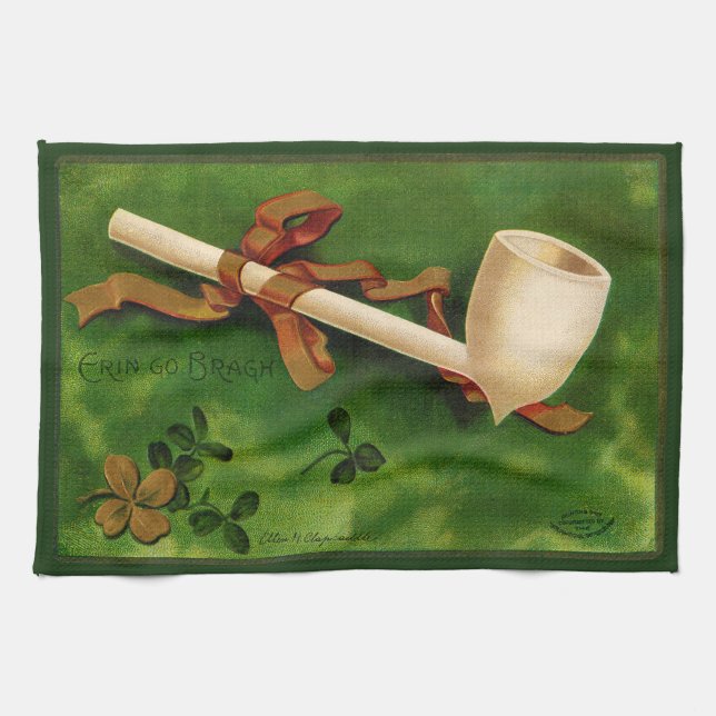 St. Patrick's Day Irish Pipe Kitchen Towel Kökshandduk (Horisontell)