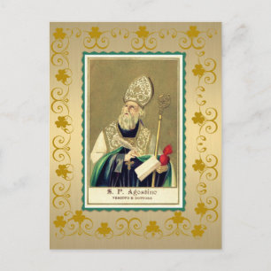 St. Patrick's Day Irish Postcard w Shamrocks Vykort