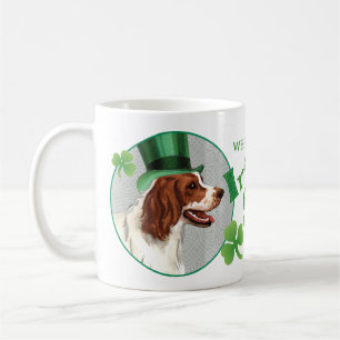 St. Patrick's Day Irish Red & White Setter Kaffemugg