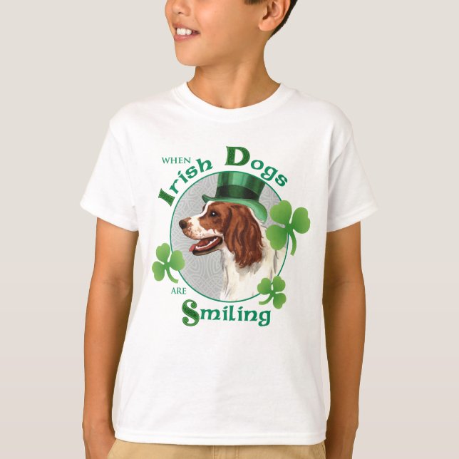 St. Patrick's Day Irish Red & White Setter Tee (Framsida)