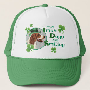 St. Patrick's Day Irish Red & White Setter Truckerkeps