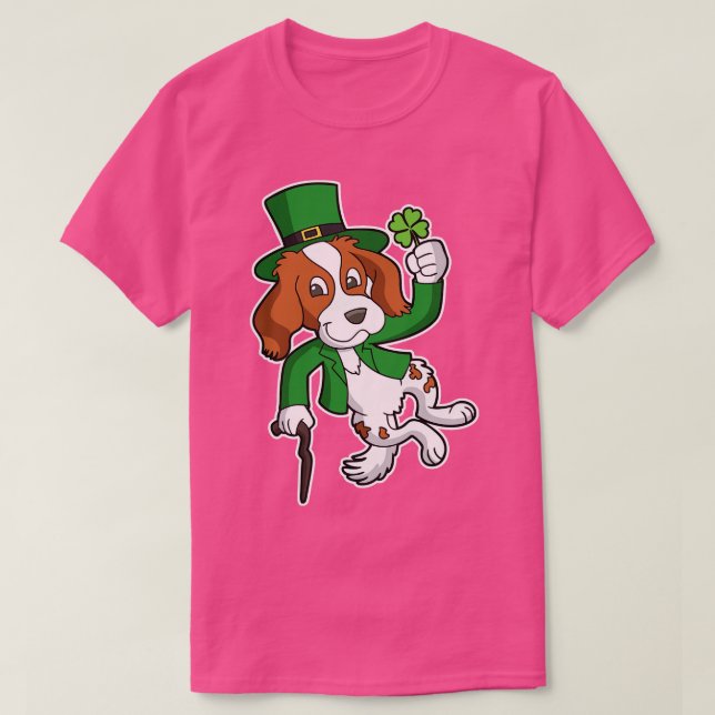 St patricks day Irish Setter Hund HeClick T Shirt (Design framsida)