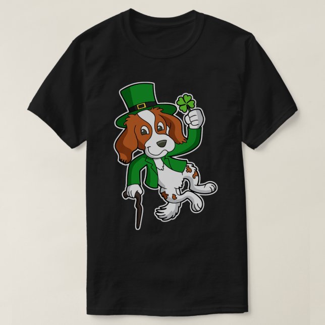 St patricks day Irish Setter Hund HeClick T Shirt (Design framsida)
