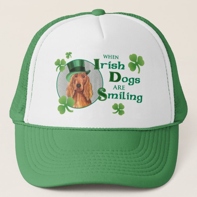 St. Patrick's Day Irish Setter Truckerkeps (Framsida)