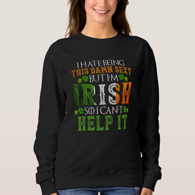 St  Patricks Day   Irish & Sexy Shamrock T Shirt (Framsida)