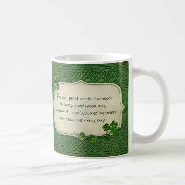 St. Patrick's Day Irish Shamrock Blessing Kaffemugg (Höger)