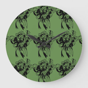 St. Patrick's Day Irish Shamrock Bouquet Clock Stor Klocka