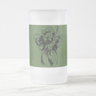 St. Patrick's Day Irish Shamrock Bouquet Frostat Ölglas