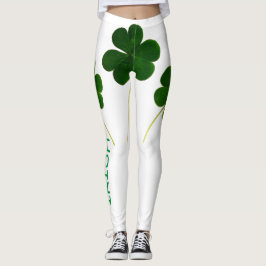 St patrick's day Irish Shamrock Grönt Text 2020 Leggings