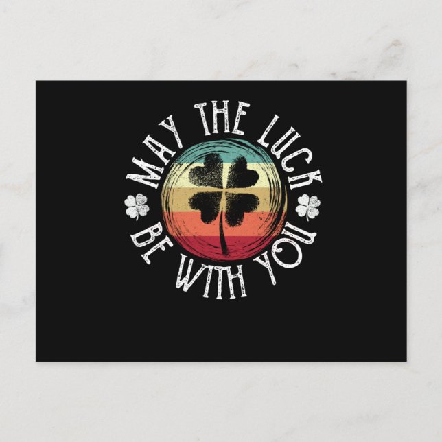 St. Patrick's Day Irish Shamrock May Happiness Vykort (Framsida)