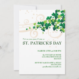St. Patricks Day Irish Shamrock Party bjudan Inbjudningar