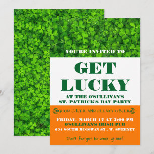 St. Patricks Day Irish Shamrock Party bjudan Inbjudningar